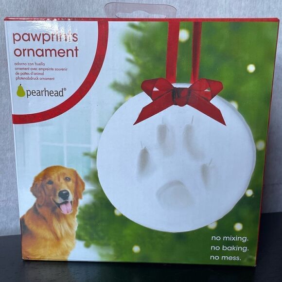Pearhead Pawprints Ornament Capture Your Fur Babies Foot Print - Picture 2 of 10